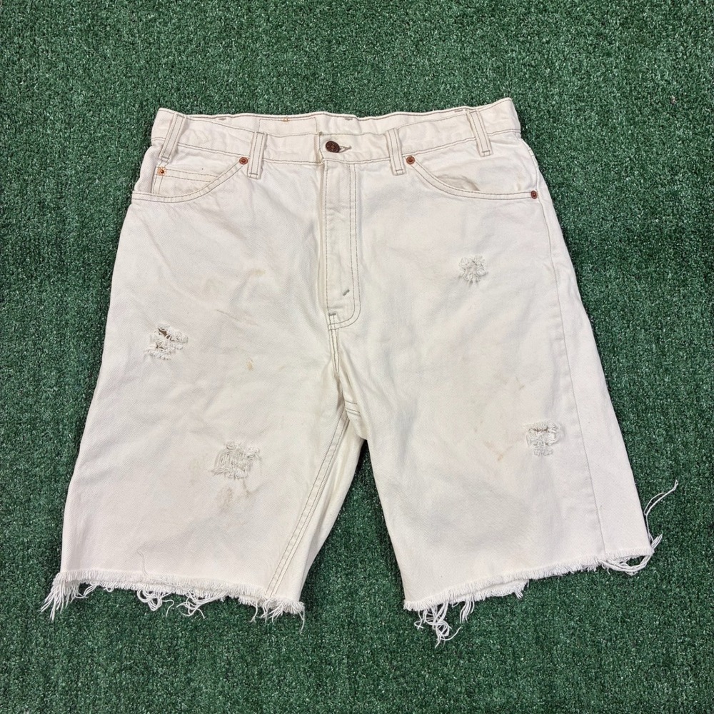 Vintage 90s Levis 550 Orange Tab Cut Off Shorts